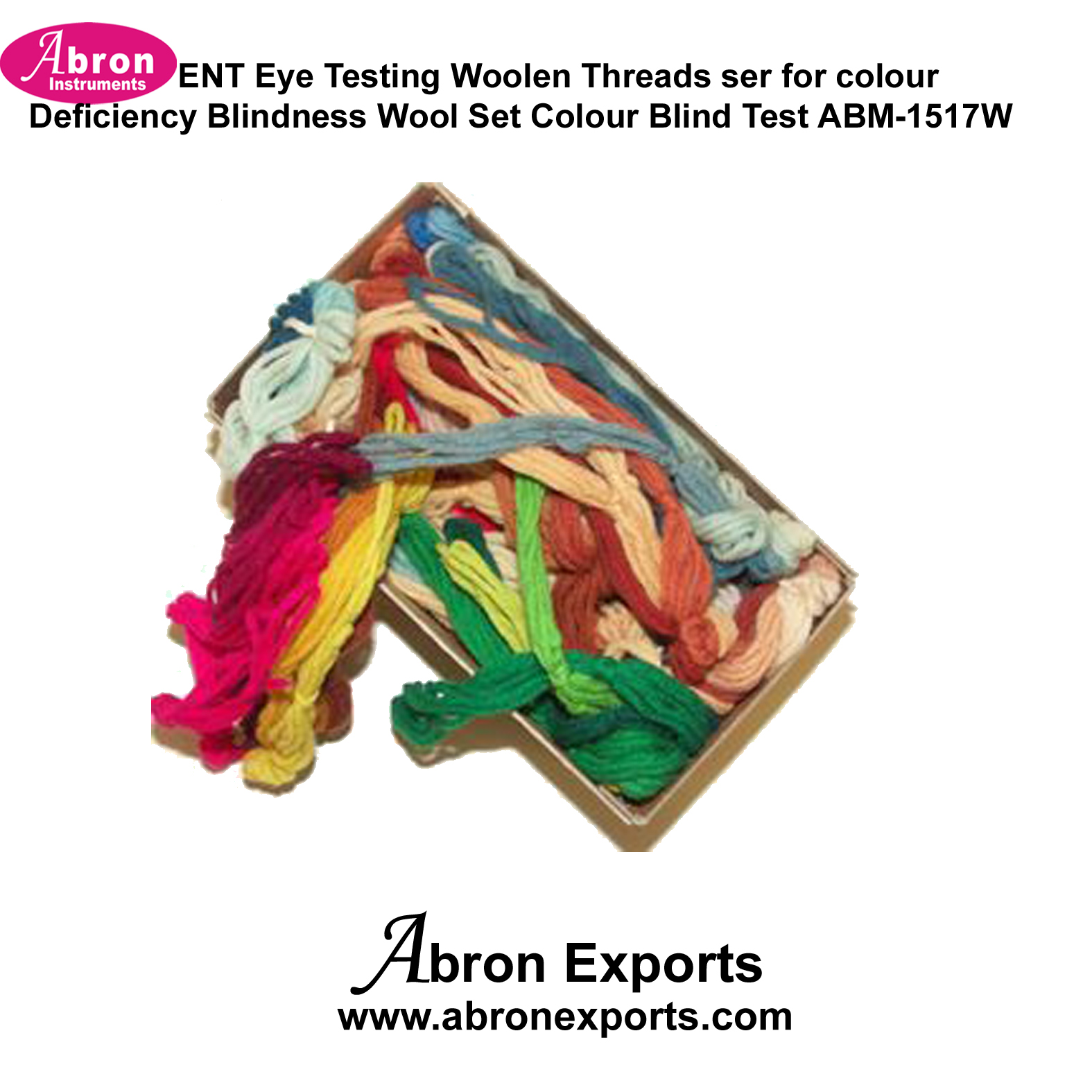 ENT Eye Testing Woolen Threads set for colour deficiency Blindness wool set for colour blind test  ABM-1517W